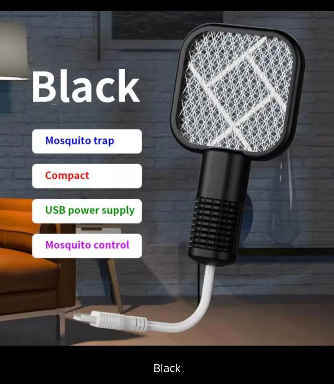 USB Electric Mosquito Swatter – UV Fly & Bug Zapper