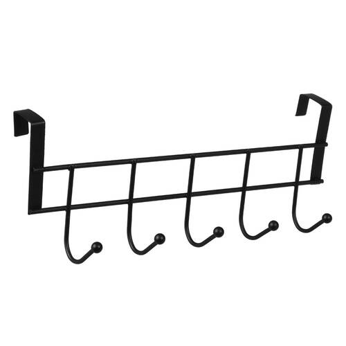 Over Door 5-Hook Hanger – Stainless Steel Clothes & Towel Organizer