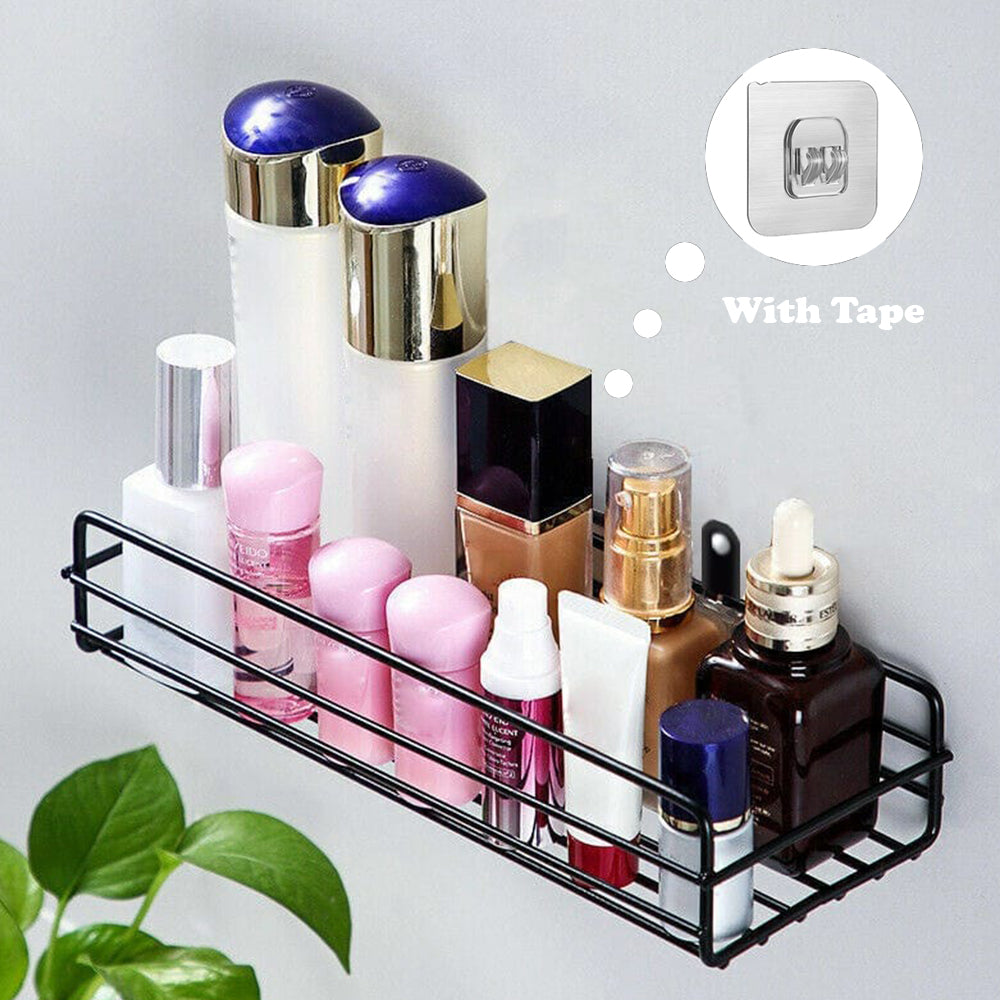Punch-Free Corner Shower Shelf – Iron Bathroom Storage Rack