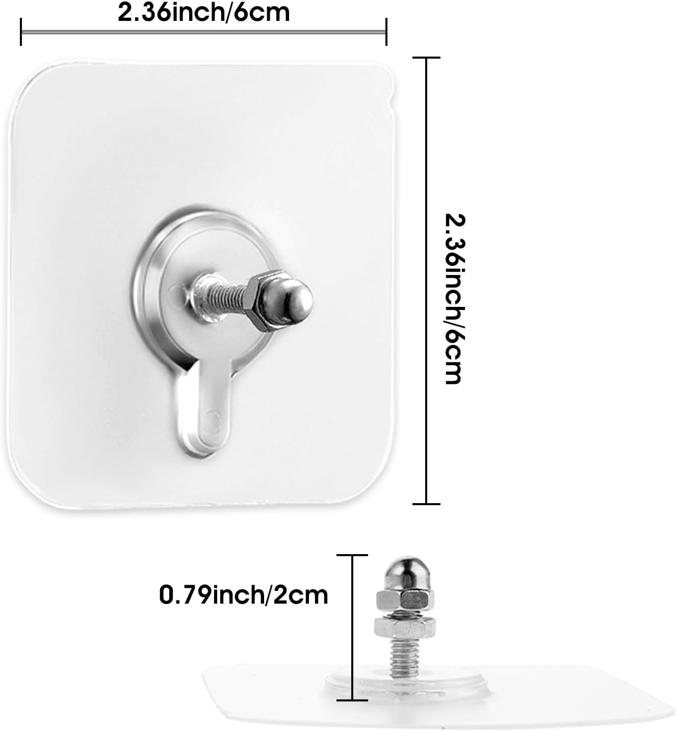 Transparent Self-Adhesive Wall Hooks – Strong Waterproof Hangers
