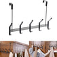 Over Door 6 Hook Hanger Rack – Metal Clothes, Coat & Towel Organizer