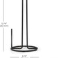 Kitchen Paper Towel Holder Stand – Black Metal Countertop Tissue Dispenser