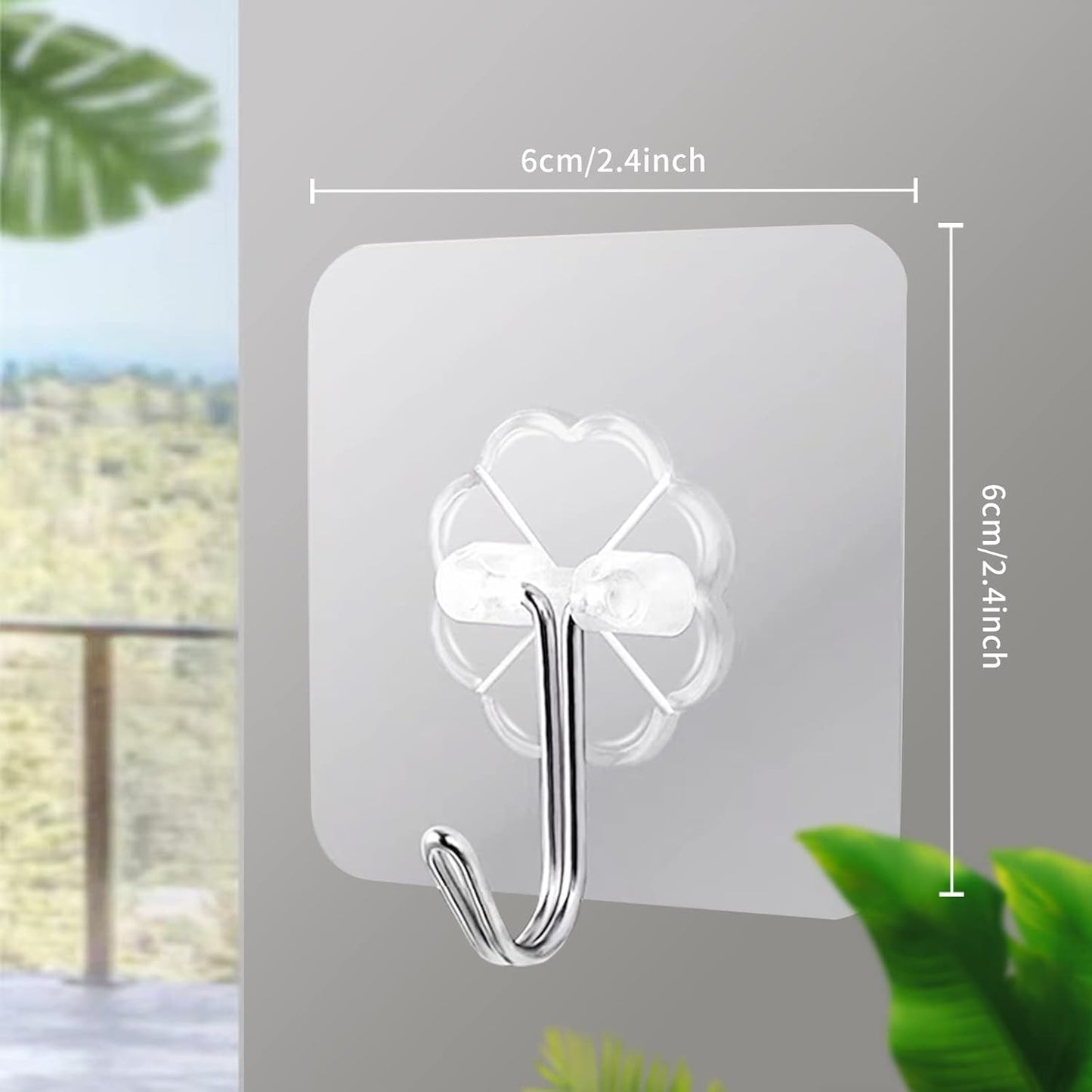 Transparent Self-Adhesive Wall Hook – Waterproof Heavy Duty Hanger