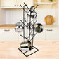 12-Hook Mug Holder Stand – Kitchen Cup Organizer Rack (Black)