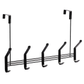 Over Door 6 Hook Hanger Rack – Metal Clothes, Coat & Towel Organizer