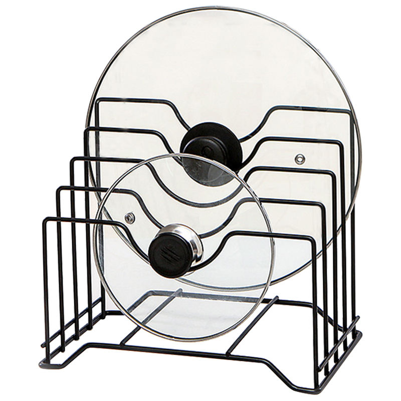 Pot Lid Holder Stand for Kitchen – Metal Pan & Pot Cover Organizer Rack