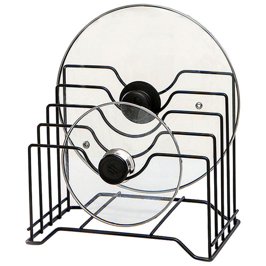 Pot Lid Holder Stand for Kitchen – Metal Pan & Pot Cover Organizer Rack