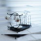 Multi-Functional Stainless Steel Glass & Cup Stand with Drip Tray – Premium Kitchen Organizer