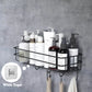 Wall Mounted Storage Rack with Hooks – Kitchen & Bathroom Organizer