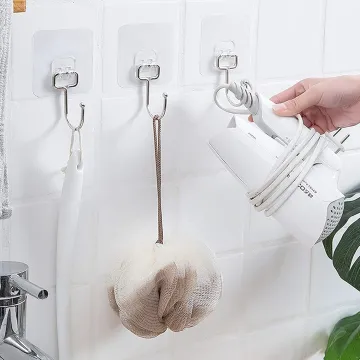 Heavy-Duty Transparent Adhesive Wall Hooks (20 Pack)